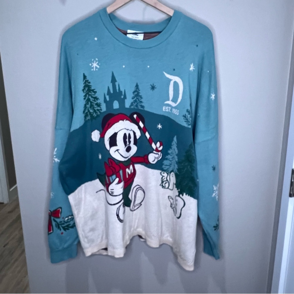 Disney Spirit Jersey Sweater Christmas Holiday Disneyland Park Christmas Snowman